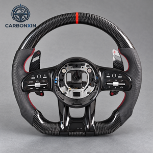 Volant en fibre de carbone pour Mercedes Benz Classe C C200 C250 C300 Amg W203 W204 W205 W211 S205 A45s 2012 2015 2016 2017 2018 - Product Image 5