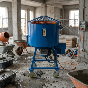 เครื่องผสมคอนกรีต 60 ลิตร, เครื่องผสมปูนฉาบไฟฟ้า, เครื่องผสมปูนฉาบเคลื่อนที่แบบมีล้อ - Product Image 2