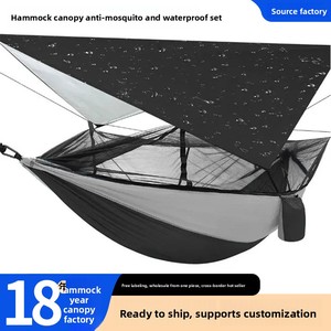 <span class=keywords><strong>Hamac</strong></span> imperméable d'extérieur avec moustiquaire et bâche <span class=keywords><strong>de</strong></span> pluie, <span class=keywords><strong>kit</strong></span> complet <span class=keywords><strong>pour</strong></span> le camping, le jardin, la plage et la randonnée - Product Image 5