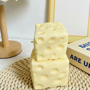 Pelota Antiestrés Jincan con Forma de Cubo de Queso, Pelota de Queso Grande Moldeable, Juguete Sensorial Antiestrés que No Rebota, Regalo ASMR - Product Image 2
