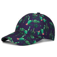 Groothandel Algehele bedrukking Tropisch fruit Bananenpatroon Baseballpet Damesmode Ademende boodschappenpet Heren Sportzonhoeden