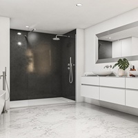 Paroi de douche fixe sans cadre en verre trempé 8 mm, panneau transparent anti-calcaire, cloison de salle de bain moderne, largeur 58-60 cm, hauteur 200 cm