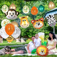 Kit de guirlande de ballons en latex pour safari en jungle, décorations d'arche DIY, pour garçons, fête prénatale sur le thème de la jungle, Halloween