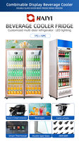 Refrigerador Vertical Comercial para Bebidas, Enfriador de Bebidas con Puerta de Vidrio para Supermercado
