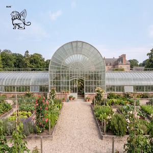 Serre en verre victorienne avec structure en acier BLVE, toit à pignon et aérations <span class=keywords><strong>pour</strong></span> jardin et cour arrière - Product Image 6