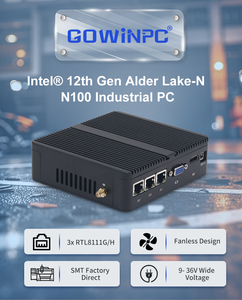Mini PC industriel sans ventilateur avec trois ports Ethernet Gigabit, deux ports série RS232 et processeur Intel N100 N95 N97 pour une utilisation 24h/24 et 7j/7 - Product Image 6