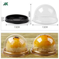 Boîtes à cupcakes miniatures jetables en PET transparent doré YuXuan personnalisées, boîte à gâteau blister avec couvercle, qualité alimentaire, impression UV, recyclable