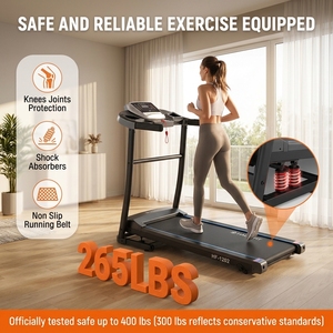 Cinta <span class=keywords><strong>de</strong></span> Correr Eléctrica Plegable para Ejercicio en Casa con Motor DC, Pantalla LED y Capacidad <span class=keywords><strong>de</strong></span> 100 kg - Product Image 5