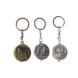 Fabricante suministro Rusia cinta métrica de Metal llaveros Amsterdam barato personalizado <span class=keywords><strong>Barcelona</strong></span> cinta métrica llaveros - Product Image 1