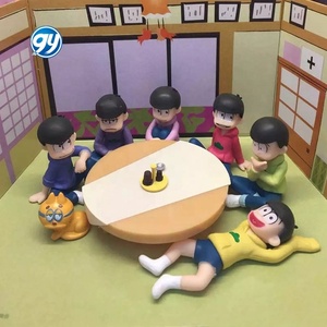 <span class=keywords><strong>Osomatsu</strong></span>-<span class=keywords><strong>San</strong></span> ชุดหุ่นฟิกเกอร์ขนาดเล็ก6ชิ้นพร้อมโต๊ะอะนิเมะ - Product Image 1