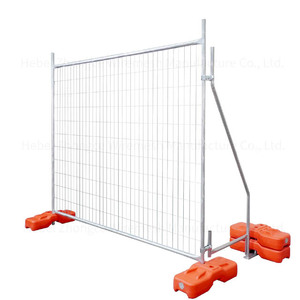 Hot Dipped Galvanized Steel <strong>Welded</strong> Wire Mesh 6X10FT Temp Fence Panels Event Construction Site Canada Temporary Fence with Gate - Product Image 6