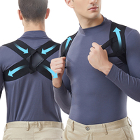 Correcteur de posture, soutien dorsal respirant en cuir PU, sangle d'épaule avant réglable et large, protection du haut du dos