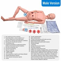 Mannequin de soins multifonctionnel pour hommes âgés, modèle de formation en soins infirmiers de type PVC avancé pour la formation en stage scolaire