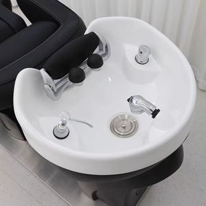 Fauteuil de lavage électrique réglable fabriqué en usine pour salons de coiffure et barbiers – Lit de lavage rotatif pratique - Product Image 6