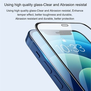 <span class=keywords><strong>AMORUS</strong></span> 9H Härte Klarer Seiden druck Voll kleber Displays chutz folie aus gehärtetem Glas für iPhone 15 Handy - Product Image 4