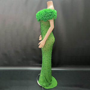 Novance Y4586-Bメーカーカスタム服ファッショングリーンロングドレスプロムシックな女性誕生日パーティー - Product Image 4