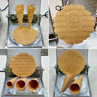 Machine à gaufres et cornets de crème glacée à prix compétitif pour la fabrication de cornets et de biscuits, personnalisable avec LOGO