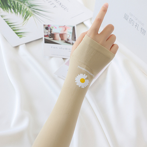 Logo personalizzato estate <span class=keywords><strong>fiori</strong></span> carini sport all'aria aperta crema solare Anti UV protezione solare maniche <span class=keywords><strong>braccio</strong></span> - Product Image 4