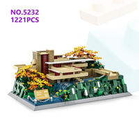 Wange 5232 Fallingwater Pennsylvania Building Attractions, Ensemble de briques de construction à petites particules, Modèle en ABS, Jouet
