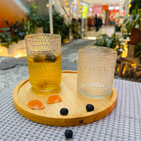 Verre à vin sans pied en cristal au design contemporain Raymond, 15,25 oz, en verre borosilicate transparent, logo personnalisé pour bars et restaurants