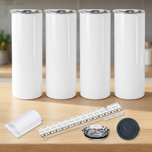 USA stock Stainless Steel Vacuum Tumbler 20oz Straight Cup Double Wall Insulated With Lid Travel Mug Minimalist Design - Product Image 2
