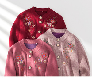 Suéter de punto cálido para mamá, cárdigans cálidos para mujer, tallas grandes, camisa de fondo, suéter de abuela, abrigo, suéter de gran tamaño, cárdigan - Product Image 6