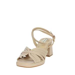 Sandalias de Tacón para Mujer Miabelle MB74 Color Crema con Tiras y Correa en el Tobillo, Tacón Cuadrado, Zapatos de Verano - Product Image 6