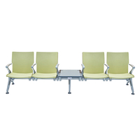 Chaise d'attente personnalisée et durable avec table latérale pour aéroport, hôpital et centre commercial