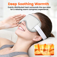 Masque oculaire chauffant électrique USB avec vibration et vapeur, pour dormir, en polyester et nylon, unisexe