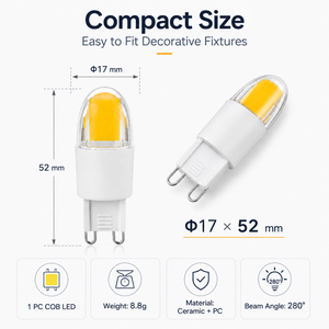 Bombilla LED G9 Regulable, Luz Cálida y Fría, AC 230V, Tipo Maíz, para Lámparas de Araña, Iluminación Decorativa - Product Image 5