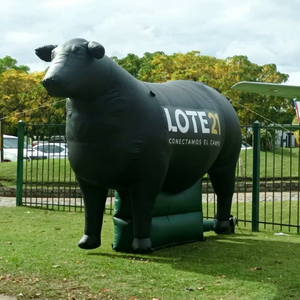 Modèle de vache géante gonflable LED de 3 m avec logo personnalisé en tissu Oxford pour la décoration d'événements agricoles/promotion commerciale - Product Image 1