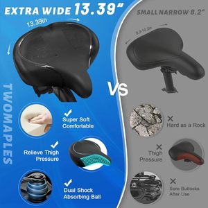 Premium comodo sella per bicicletta da uomo e da donna seggiolino per bici senza naso con imbottitura Extra per una guida confortevole - Product Image 2