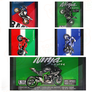 Modèle de moto suspendu en alliage 1/32 avec éclairage, ornement exquis pour décoration murale de la maison, cadeau pour garçon, modèle HX-00 - Product Image 4
