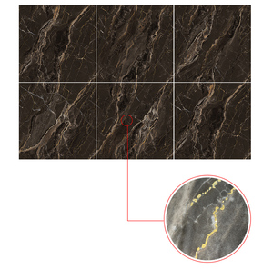 Carreaux Noir Marrón Oro Mármol Pulido Porcelana <span class=keywords><strong>Gres</strong></span> Azulejos Carreaux De Sol 60x60 Salon Azulejo De Alta Calidad - Product Image 6