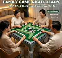 Table de Mahjong Automatique Roller Coaster 13.5 °   Sortie de tuiles inclinables sans pression, faible bruit pour les fêtes à domicile