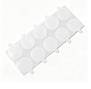Points adhésifs ronds transparents blancs sur mesure en acrylique, double face, avec colle nano - Product Image 1
