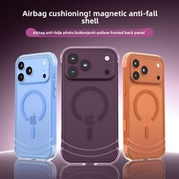 Coque de téléphone magnétique antichoc en TPU compatible pour iPhone 17/18 Pro Max avec fonction AI et protection des touches