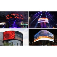 Anillo interior al aire libre arco circular escenario Fondo grandes programas pantalla redonda curva LED pantalla