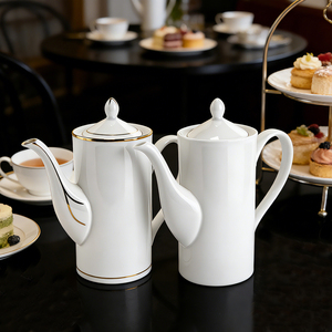 Tetera con logotipo personalizado, tetera inglesa de porcelana fina <span class=keywords><strong>para</strong></span> <span class=keywords><strong>fiestas</strong></span> de té, teteras y cafeteras de cerámica. - Product Image 1