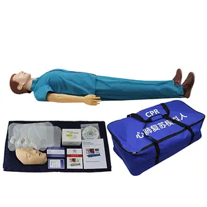 Kotak karton PVC simulasi medis Model pelatihan pertolongan pertama manekin CPR ukuran kehidupan dapat disesuaikan warna kulit manekin ukuran penuh