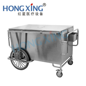 Carro de reciclaje de artículos estériles del Hospital Red Star 1200x740x930mm con tapa abatible para ropa de cama y laboratorios - Product Image 3