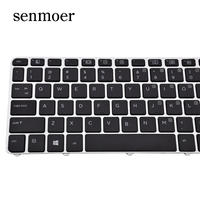 En stock, tout neuf, meilleur clavier EliteBook 745 G3 745 G4 840 G3 840 G4 ZBook 14u G4 avec cadre argenté pour ordinateur portable HP