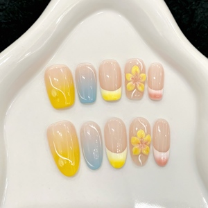 Diseño de <span class=keywords><strong>Uñas</strong></span> Postizas de Lujo Reutilizables con Estampado, Colección 1-100, <span class=keywords><strong>Uñas</strong></span> Acrílicas <span class=keywords><strong>Cortas</strong></span> Personalizadas, <span class=keywords><strong>Uñas</strong></span> Artificiales para Mujer - Product Image 1