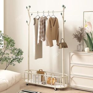 Youhui Floor Standing <b>Clothes</b> Rack With Wheels Lightweight Clothing Organizer Minimalist Design For Bedroom And Living Room - Product Image 1