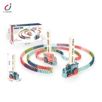 Jeu de train à dominos automatique intelligent pour enfants Chengji Games 2026, jouet cadeau pour enfants, train à dominos automatique avec son