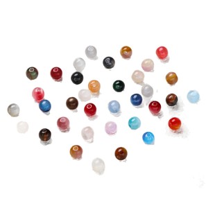 Perles rondes en résine multicolores de 6 mm, à trou traversant, pour la fabrication de bijoux DIY, bracelets, colliers, accessoires, vente en gros - Product Image 5