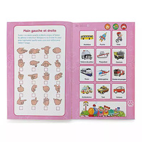 Libro Educativo de Juguete para Niños, Libro Eléctrico, Máquina de Aprendizaje de Educación Temprana, Libro de Audio, Aprendizaje de Inglés y Francés