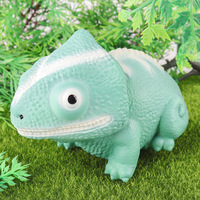 yxs Jouet animalier de simulation transfrontalier pour enfants, modèle de caméléon en caoutchouc souple, mignon, pour l'éveil cognitif, cadeau