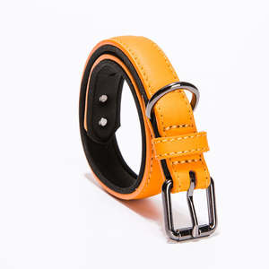 Benutzer definierte personal isierte Leder Hunde halsband Langlebige Neopren gepolsterte wasserdichte Hunde halsbänder für große mittelgroße kleine Größe - Product Image 5