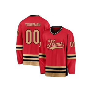 Maillot de hockey sur glace personnalisé OEM avec broderie et sublimation, maillot de hockey sur gazon professionnel avec nom d'équipe personnalisé - Product Image 2